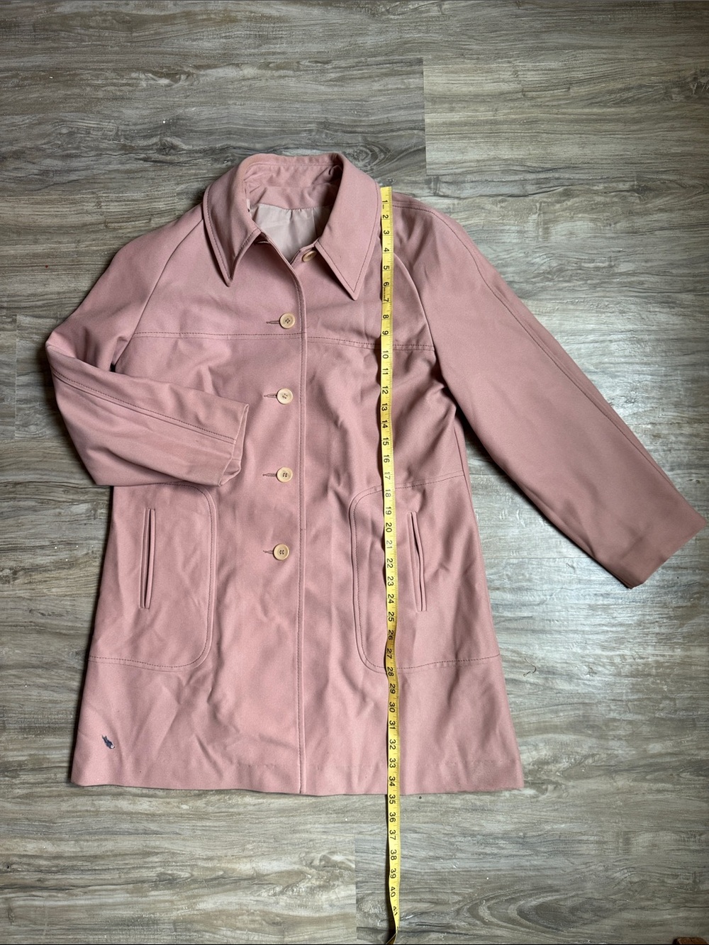 Vintage Blush Pink Trench Coat